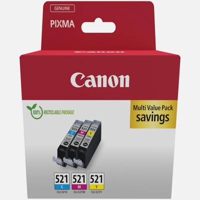 Product Μελάνι Canon Inkjet CLI-521 CMY Multipack base image