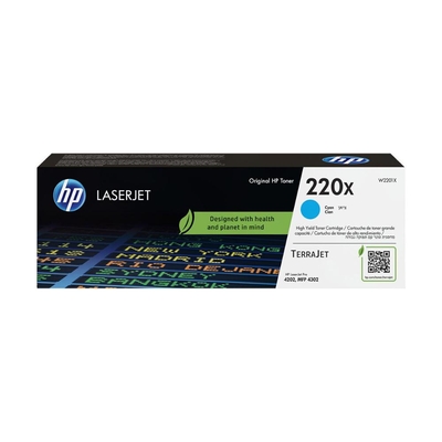 Product Toner HP 220X High Capacity Cyan base image