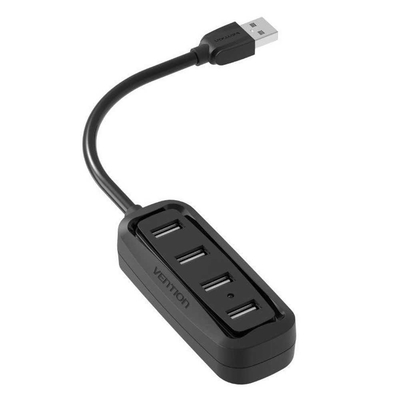 Product USB Hub Vention 4-Ports 2.0 0.15M Black base image
