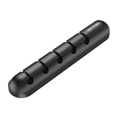 Product Clips Καλωδίων Vention 5-Ports Desktop Manager Black 2-Pack base image