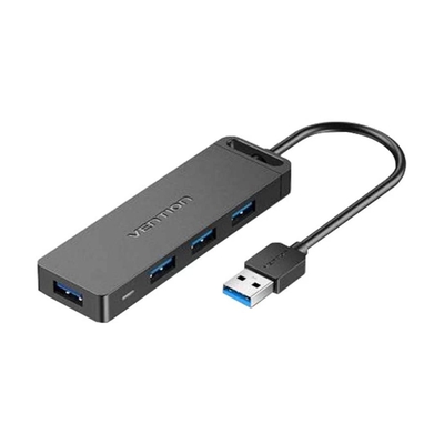 Product USB Hub Vention 4-Port 3.0 with Power Supply 1M Black base image