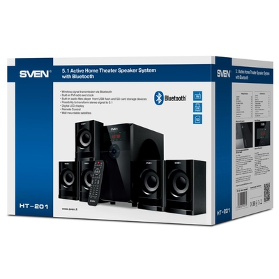 Product Ηχεία Υπολογιστή 5.1 HT-201 Black 20W 5x12W base image