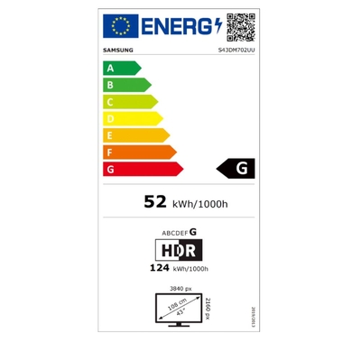 Product Monitor 43'' Samsung LS43DM702UUXDU 4K Smart base image