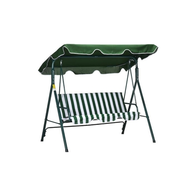Product Κούνια Outsunny Κήπου 3 Θέσεων Λευκή-πράσινη 172x110x153cm (84A-054V03GN) base image