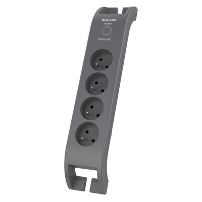 Product Πολύπριζο Philips 4 Θέσεων με Καλώδιο 2m Γκρι (PHISPN3140A-60) base image