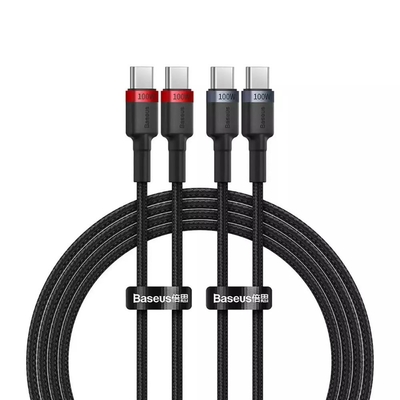 Product Καλώδιο USB Baseus Cafule USB-C to USB-C 100W1m 2psc Red Black Grey Black (P10318306003-00) base image