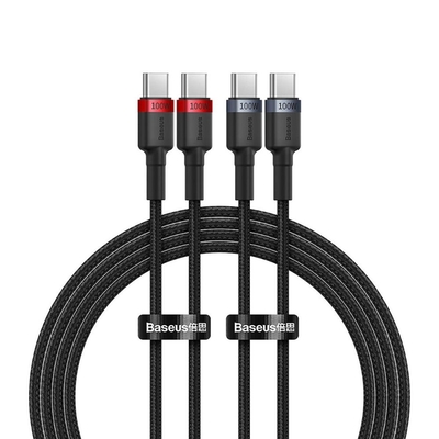 Product Καλώδιο USB Baseus Cafule USB-C to USB-C 100W2m 2psc Red Black Grey Black (P10318306003-01) base image