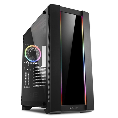 Product Κουτί Υπολογιστή Sharkoon Elite Shark CA200G Gaming Midi με Παράθυρο και RGB Μαύρο base image