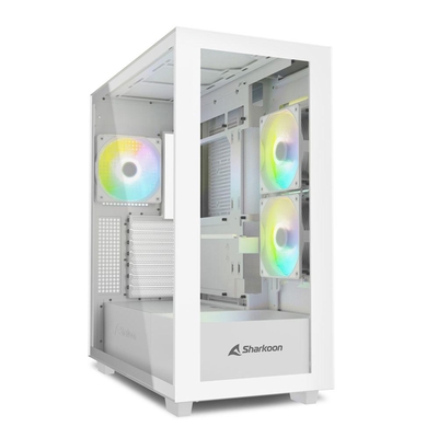 Product Κουτί Υπολογιστή Sharkoon Rebel C60 RGB Gaming Midi με Παράθυρο Λευκό (REBC60RGBWH) base image