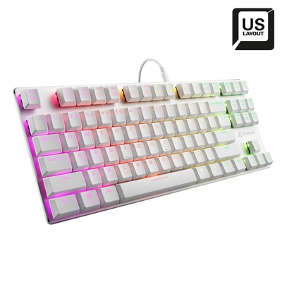 Product Μηχανικό Πληκτρολόγιο  Sharkoon PureWriter TKL RGB Tenkeyless με Kailh Blue (Αγγλικό US) Λευκό  base image
