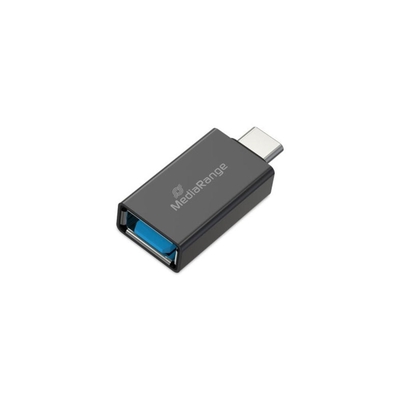 Product Αντάπτορας USB MediaRange USB-A to USB Type-C Black (MRCS216) base image