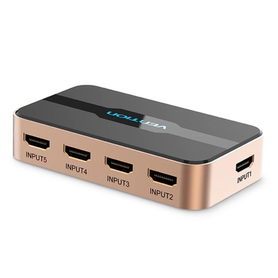 Product HDMI Splitter Vention 5 In 1 Out Gold - High-End Series (ACDG0) base image