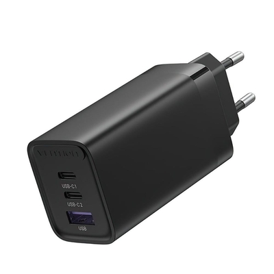 Product Φορτιστής Πρίζας Vention 3-Port USB (C+C+A) GaN (65W/30W/30W) EU-Plug Black (FEDB0-EU) base image