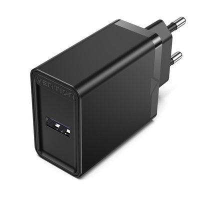 Product Φορτιστής Πρίζας Vention Usb (22.5w) Eu Black (Facb0-Eu) (Venfacb0-Eu) base image