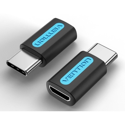 Product Αντάπτορας USB Vention Type-C Male to Micro USB 2.0 B Female Black PVC Type (CDXB0) base image