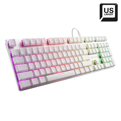 Product Μηχανικό Πληκτρολόγιο  Sharkoon PureWriter RGB Kailh Red διακόπτες (Αγγλικό US) Λευκό base image