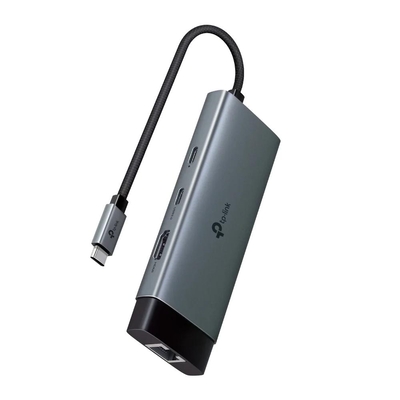 Product Docking Station TP-Link USB-C with HDMI 4K PD Ethernet Gray (UH6120C) base image