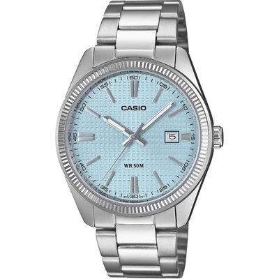 Product Ανδρικό Ρολόι Casio Γαλάζιο με Ασημί Μεταλλικό Μπρασελέ (MTP-1302PE-2AVEF) base image