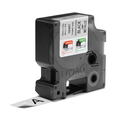 Product Ταινία Ετικετογράφου DYMO Ind Rhino Tape Permanent Polyester Black On Metallic 19mm (S0718200) (DYM18487) base image