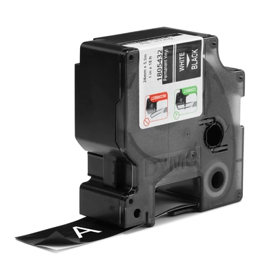 Product Ταινία Ετικετογράφου DYMO Ind Rhino Tape Vinyl White On Black 24mm (1805432) (DYM1805432) base image
