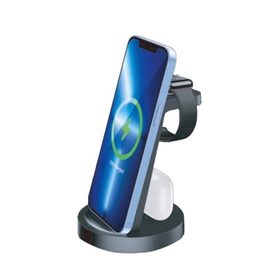 Product Ασύρματος Φορτιστής Αxred Fc-18w Pad 3 Iin 1 For Smartphones, Apple Watch Και Airpods (Axrfc-18w) base image