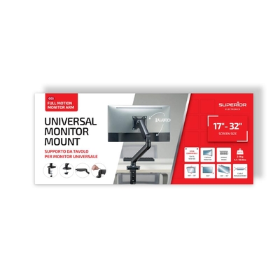 Product Βάση Monitor Superior Επιτραπέζια Pro 17"-32" με Πλήρως Ρυθμιζόμενο Βραχίονα (SUPSPC003) base image