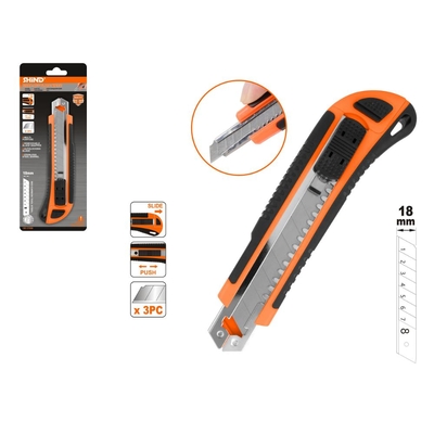 Product Φαλτσετα Shind Με Πλαστικη Λαβh Tpr Με 3 Λαμες 18mm (SHI-37559) base image