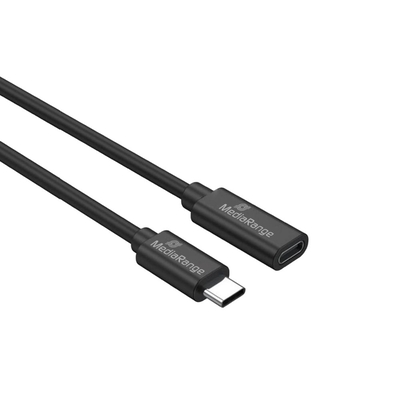 Product Καλώδιο USB MediaRange Type-C, USB 3.2 Gen 1x1 5 Gbps, USB-C 60W max., 2m, Black (MRCS245) base image