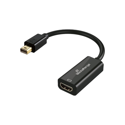 Product Αντάπτορας HDMI MediaRange Mini DisplayPort, 10 Gbps, 20cm, Black (MRCS236) base image