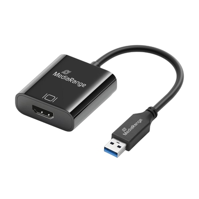 Product Καλώδιο USB MediaRange to HDMI Audio and Video Converter, 20cm, Black (MRCS232) base image