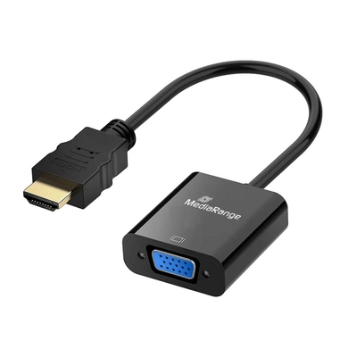 Product Αντάπτορας HDMI MediaRange to VGA (HD15) Video Converter, 20cm, Black (MRCS231) base image