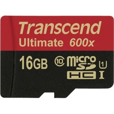 Product Κάρτα Μνήμης MicroSDHC 16GB Transcend 16GB Class 10 UHS-I MLC 600x + SD-Adapter base image