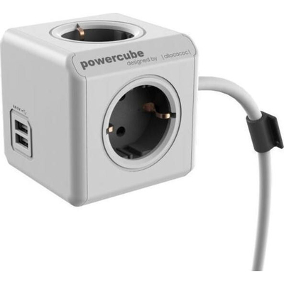 Product Πολύπριζο 4 Θέσεων PowerCube Original 2x USB 1.5m Grey base image