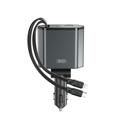 Product Φορτιστής Αυτοκινήτου XO CC62 Smart Μεταλλικός 4 σε 1 Retractable base image