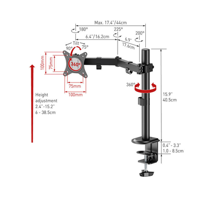 Product Βάση Monitor Γραφείου Barkan M121T 13" - 34" base image