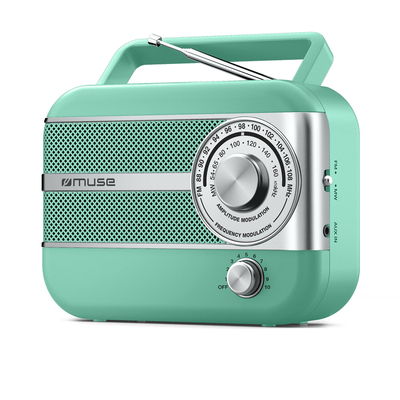 Product Ραδιόφωνο Retro Muse M-056AG Μπαταρίας-Ρεύματος Αναλογικό Πράσινο base image