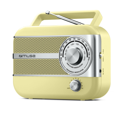 Product Ραδιόφωνο Retro Muse M-056SC Μπαταρίας-Ρεύματος Αναλογικό Κίτρινο base image