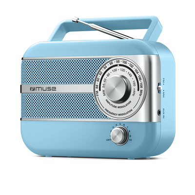 Product Ραδιόφωνο Retro Muse M-056SC Μπαταρίας-Ρεύματος Αναλογικό Μπλέ base image