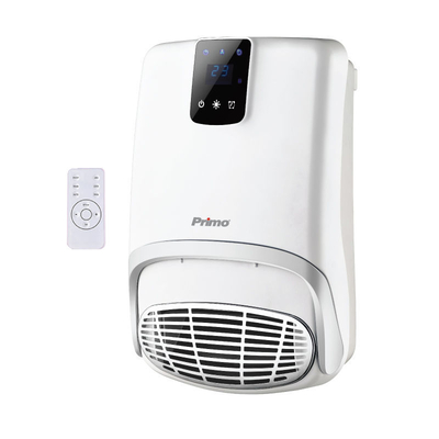 Product Αερόθερμο Μπάνιου Primo Τοίχου PRBH-81004 Με Τηλεχειριστήριο Λευκό-Ασημί 2000W base image