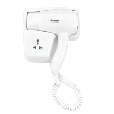 Product Πιστολάκι Ξενοδοχείου Primo PRHD-50060 1500W με έξτρα πρίζα λευκό base image