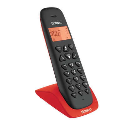Product Ασύρματο Τηλέφωνο Uniden AT-3102 Μαύρο-Κόκκινο base image