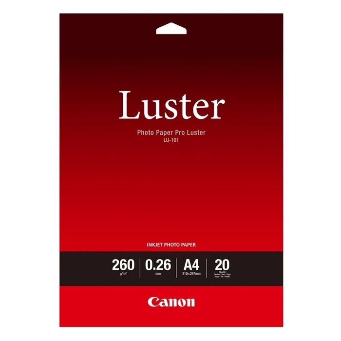 Φωτογραφικό Χαρτί Pro Luster Canon A4 Semi Glossy 260g/m² 20 Φύλλα (6211B006)