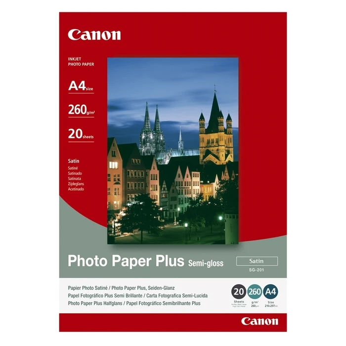Φωτογραφικό Χαρτί Canon A4 Semi Gloss 260g/m² 20 Φύλλα (1686B021)