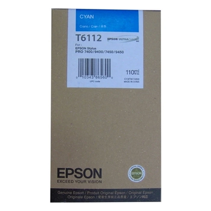 Μελάνι Epson Inkjet T6112 Cyan (C13T611200)