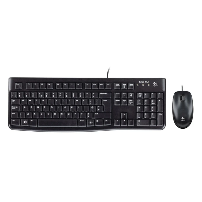 Σετ Πληκτρολόγιο Και Ποντίκι Ενσύρματο Logitech MK120 GR (Black) (LOGMK120)