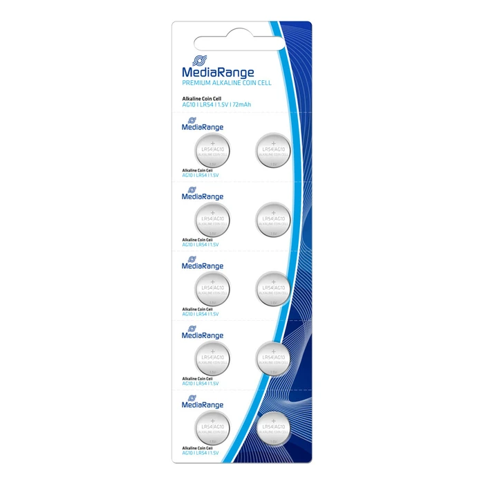 Αλκαλικές Μπαταρίες MediaRange Premium Coin Cells AG10 1.5V (LR54) (10 Pack)