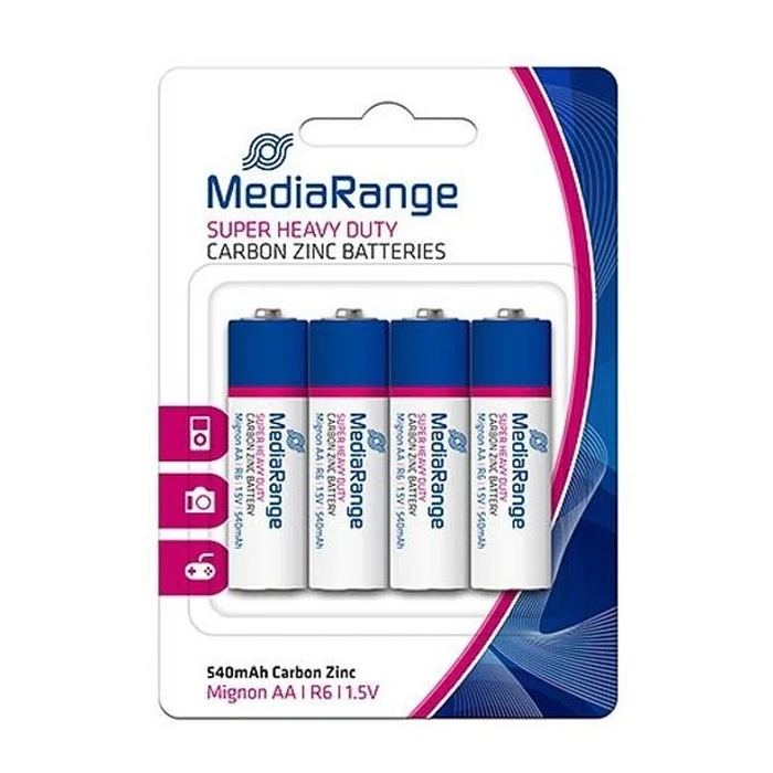 Μπαταρίες Zinc Super Heavy Duty MediaRange AA 1.5V (LR6) (4 Pack) (MRBAT144)