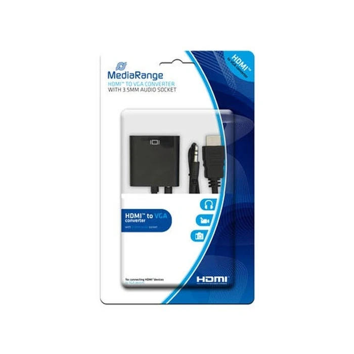 Αντάπτορας HDMI MediaRange VGA Converter with 3.5mm. audio socket Black