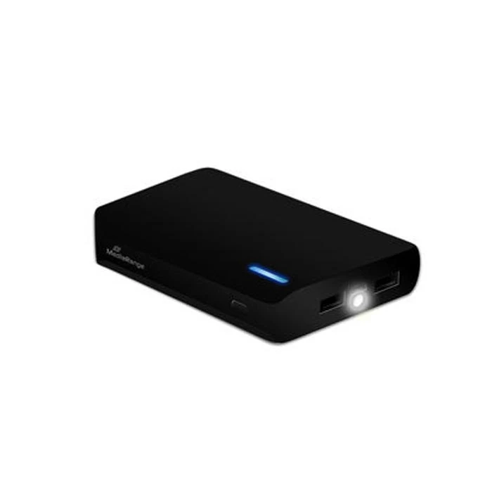 Power Bank MediaRange 8.800mAh with Dual USB Output and built-in torch (MR752)