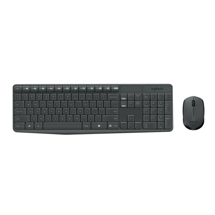 Σετ Πληκτρολόγιο Και Ποντίκι Ασύρματο Logitech MK235 GR (Black) (LOGMK235GR)